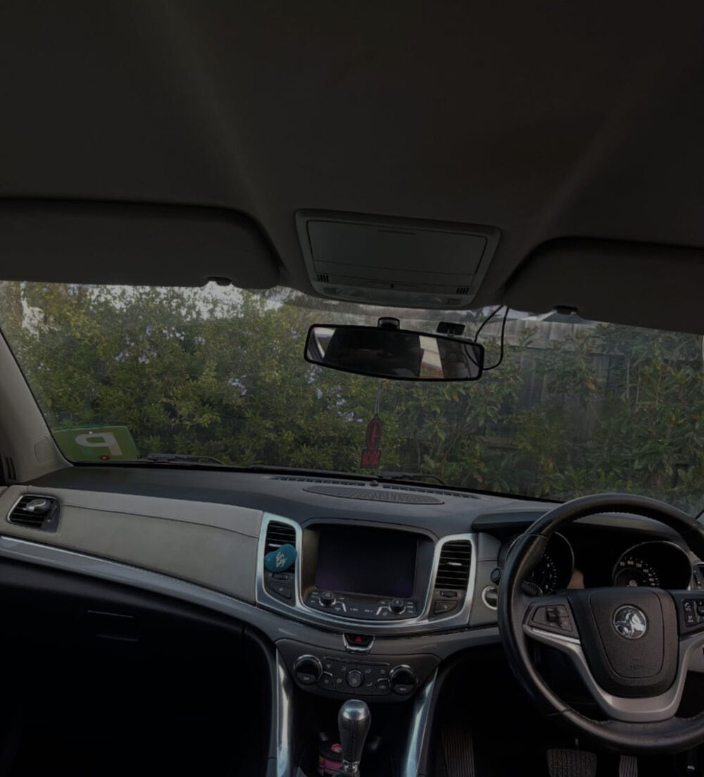 Detailed car dashboard and centre console